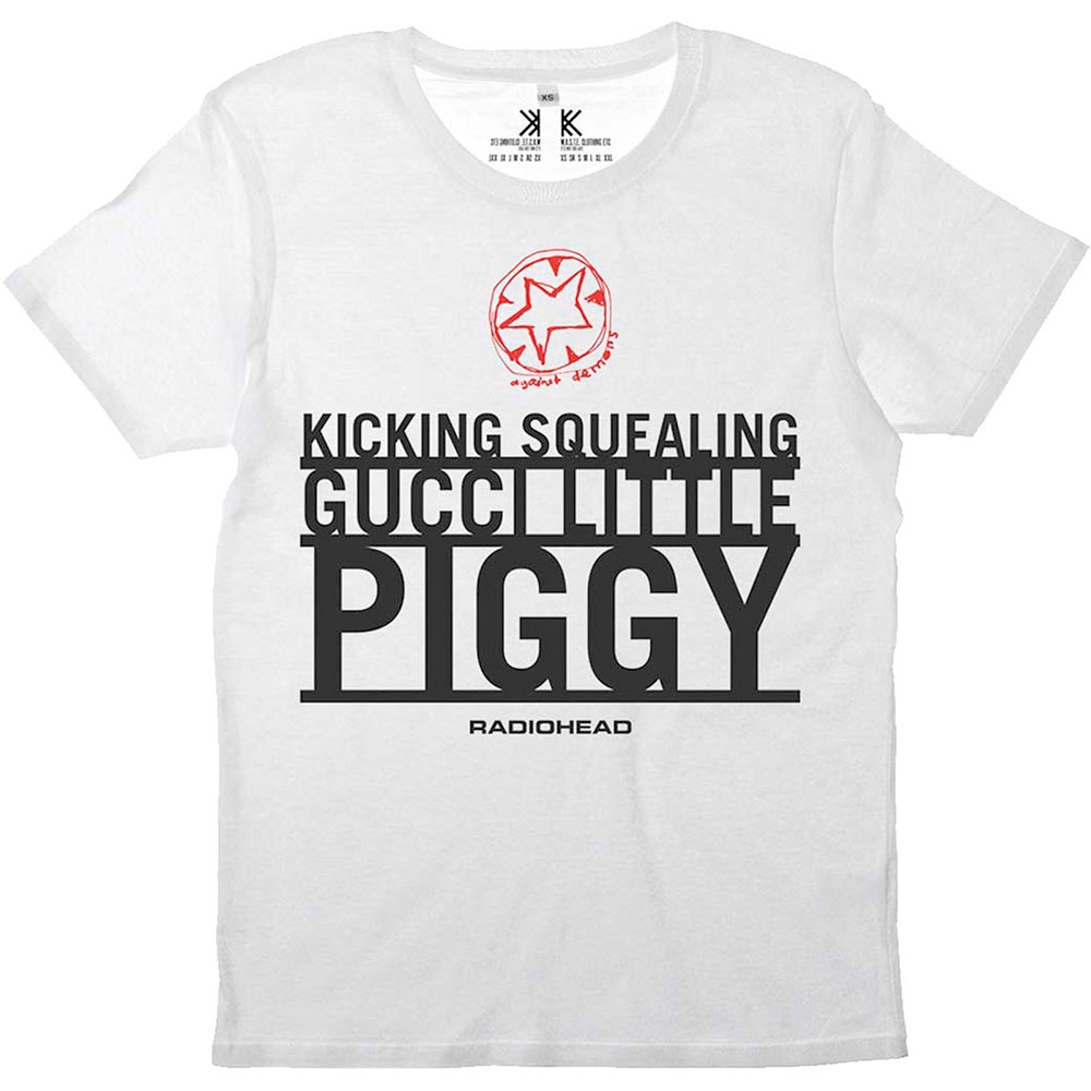 Radiohead - Gucci Piggy Mens T-shirt - White